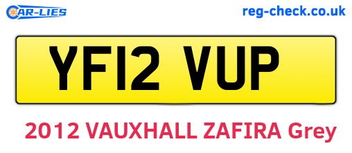 YF12VUP are the vehicle registration plates.
