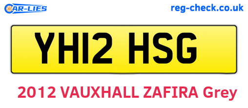YH12HSG are the vehicle registration plates.