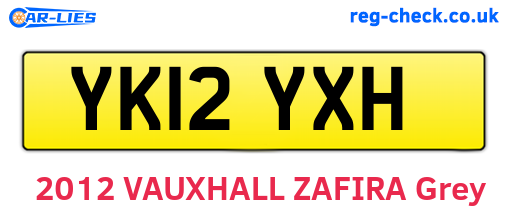 YK12YXH are the vehicle registration plates.