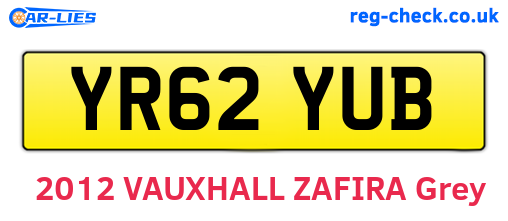 YR62YUB are the vehicle registration plates.