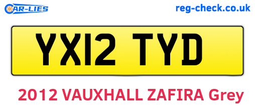 YX12TYD are the vehicle registration plates.