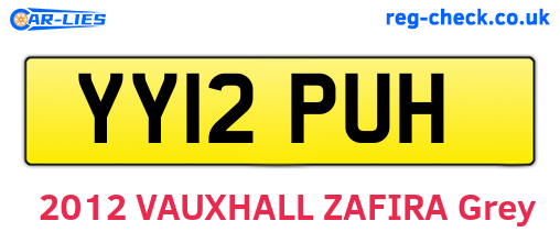 YY12PUH are the vehicle registration plates.