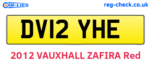 DV12YHE are the vehicle registration plates.