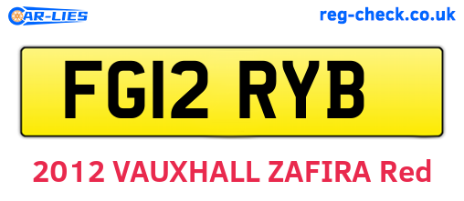 FG12RYB are the vehicle registration plates.
