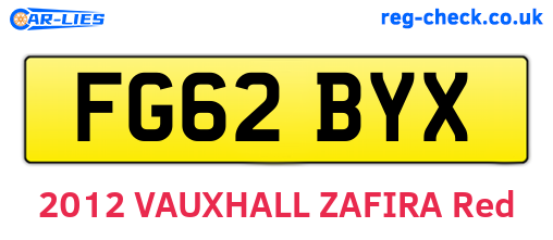 FG62BYX are the vehicle registration plates.