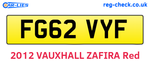 FG62VYF are the vehicle registration plates.