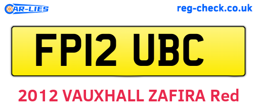 FP12UBC are the vehicle registration plates.