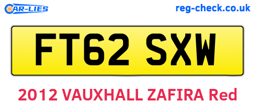 FT62SXW are the vehicle registration plates.