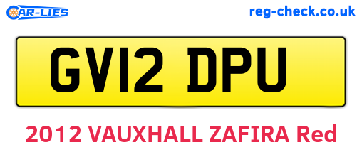 GV12DPU are the vehicle registration plates.