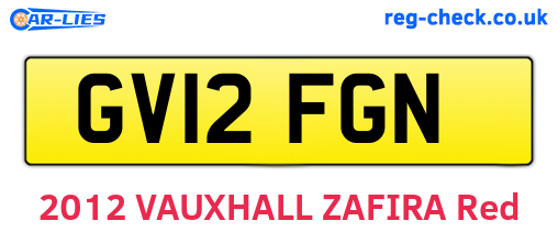 GV12FGN are the vehicle registration plates.