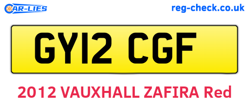 GY12CGF are the vehicle registration plates.