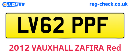 LV62PPF are the vehicle registration plates.
