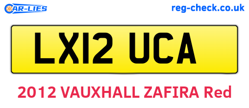 LX12UCA are the vehicle registration plates.
