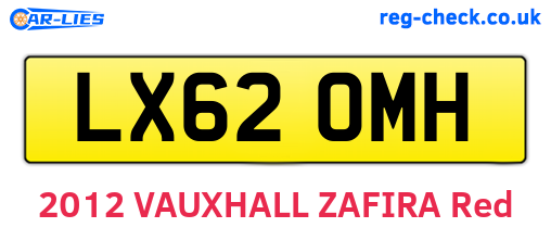 LX62OMH are the vehicle registration plates.