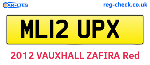 ML12UPX are the vehicle registration plates.