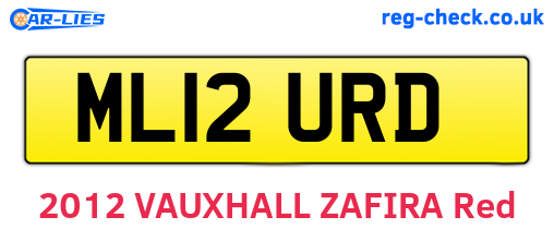 ML12URD are the vehicle registration plates.
