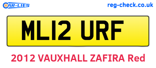 ML12URF are the vehicle registration plates.