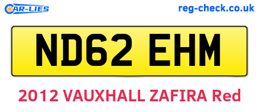 ND62EHM are the vehicle registration plates.