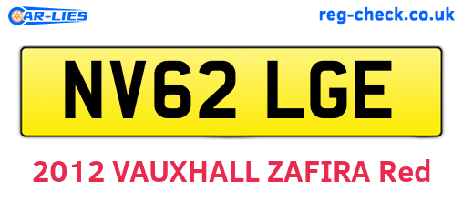 NV62LGE are the vehicle registration plates.