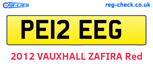 PE12EEG are the vehicle registration plates.