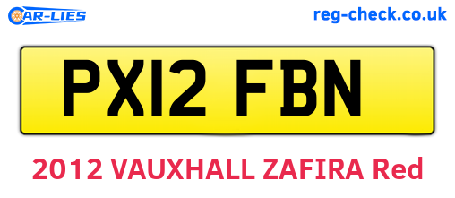 PX12FBN are the vehicle registration plates.