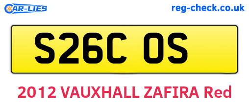 S26COS are the vehicle registration plates.