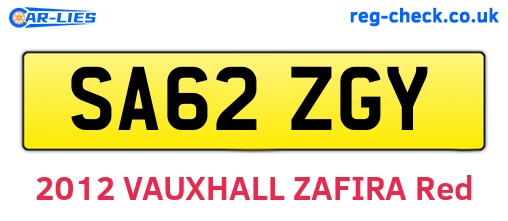 SA62ZGY are the vehicle registration plates.