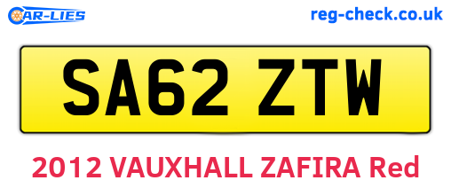 SA62ZTW are the vehicle registration plates.