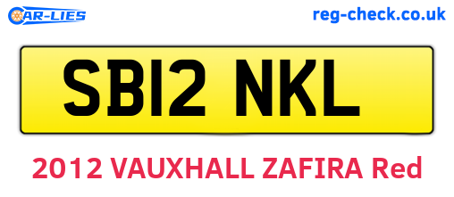 SB12NKL are the vehicle registration plates.