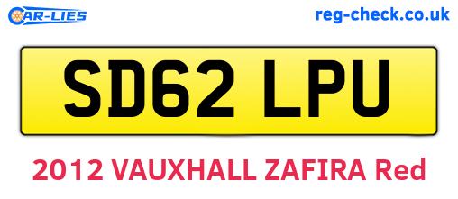 SD62LPU are the vehicle registration plates.
