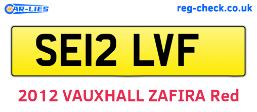 SE12LVF are the vehicle registration plates.