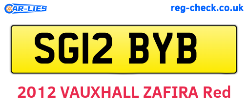 SG12BYB are the vehicle registration plates.