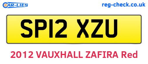 SP12XZU are the vehicle registration plates.