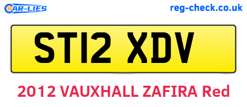 ST12XDV are the vehicle registration plates.