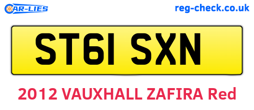 ST61SXN are the vehicle registration plates.
