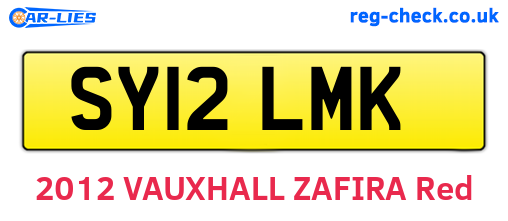 SY12LMK are the vehicle registration plates.