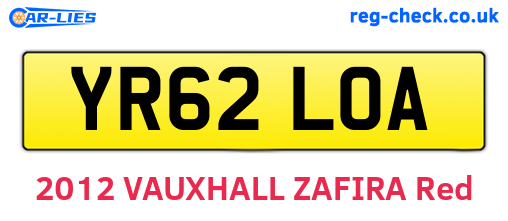 YR62LOA are the vehicle registration plates.
