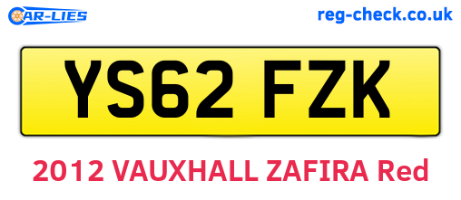 YS62FZK are the vehicle registration plates.