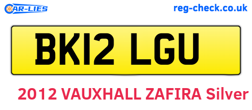 BK12LGU are the vehicle registration plates.