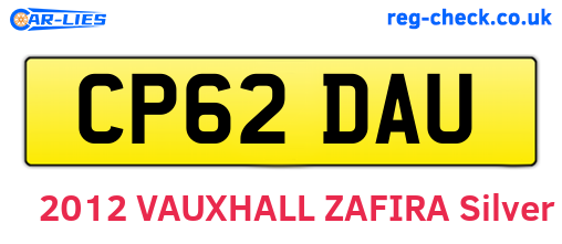 CP62DAU are the vehicle registration plates.