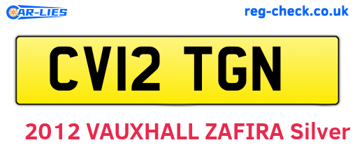 CV12TGN are the vehicle registration plates.