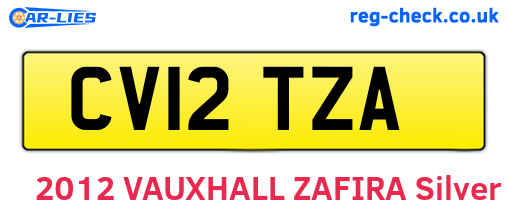 CV12TZA are the vehicle registration plates.