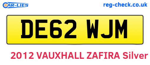 DE62WJM are the vehicle registration plates.