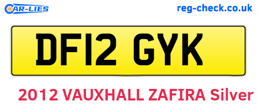 DF12GYK are the vehicle registration plates.