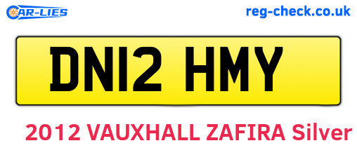 DN12HMY are the vehicle registration plates.