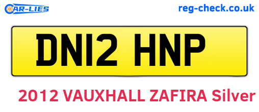 DN12HNP are the vehicle registration plates.