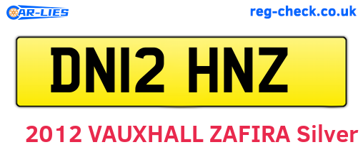 DN12HNZ are the vehicle registration plates.