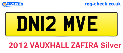 DN12MVE are the vehicle registration plates.
