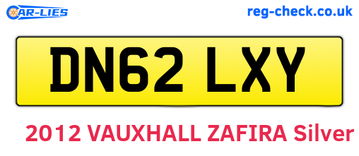 DN62LXY are the vehicle registration plates.