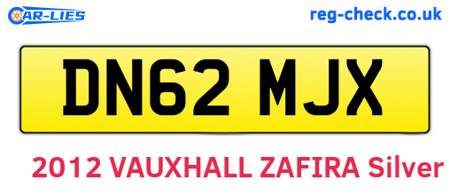DN62MJX are the vehicle registration plates.
